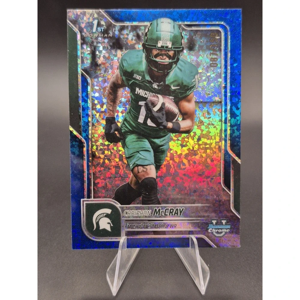 2025 Bowman Chrome Chrishon McCray #155 1st Bowman Blue Mini-Diamond /150 MSU